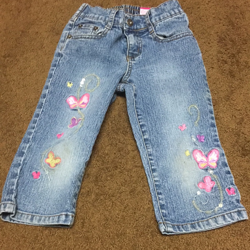Zana Di Girls size 5 jeans-like capris EUC